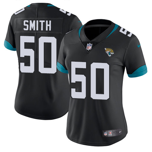 Nike Jacksonville Jaguars #50 Telvin Smith Black Team Color Women Stitched NFL Vapor Untouchable Limited Jersey